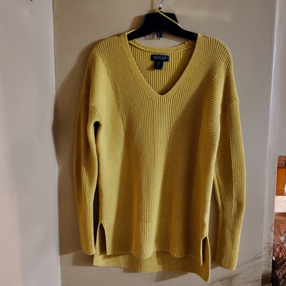 Rachel Zoe V Neck Hi-Lo Sweater